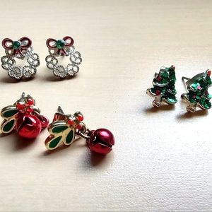 Trio of Cute Christmas Earrings